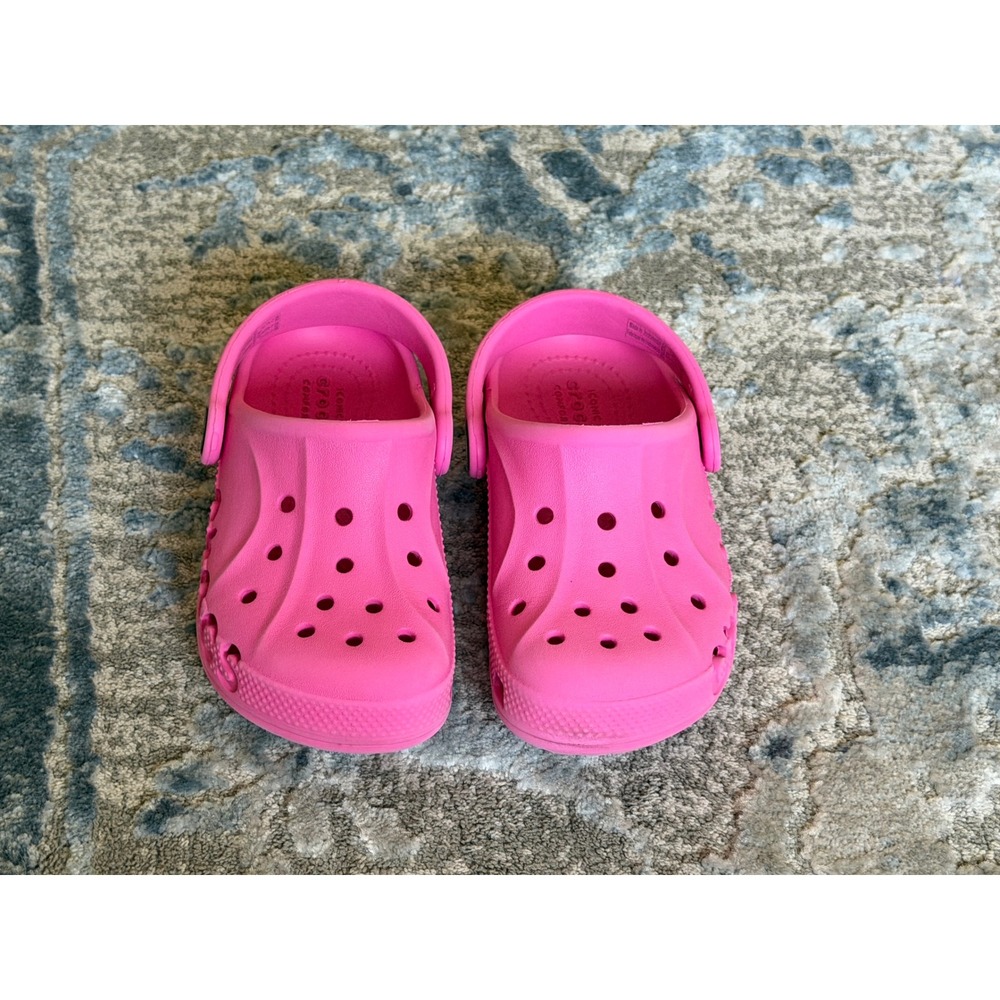 Crocs Clog Kids Pink Sandals Water Shoes Size C10 Slip On Comfort